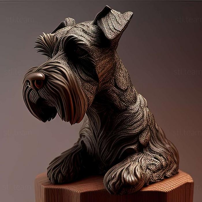 3D model Zwergschnauzer dog (STL)